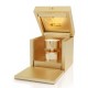 CAS luxusní parfém z přírodních esencí. Krásná dárková zlatá kazeta s jantaroým světýlkem.