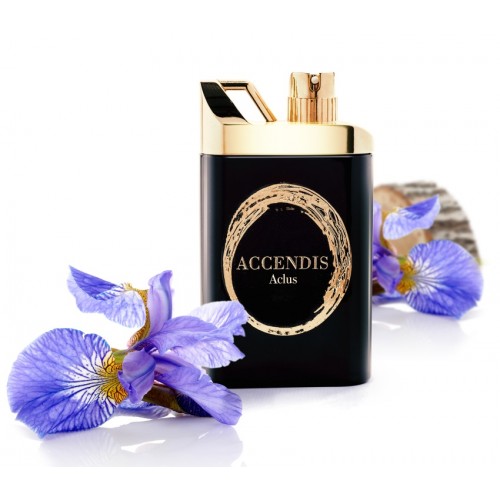 niché unisexový parfém Aclus od Accendis s vonými essensemi iris, tolu, cistus, angelica davana, cardamom 
