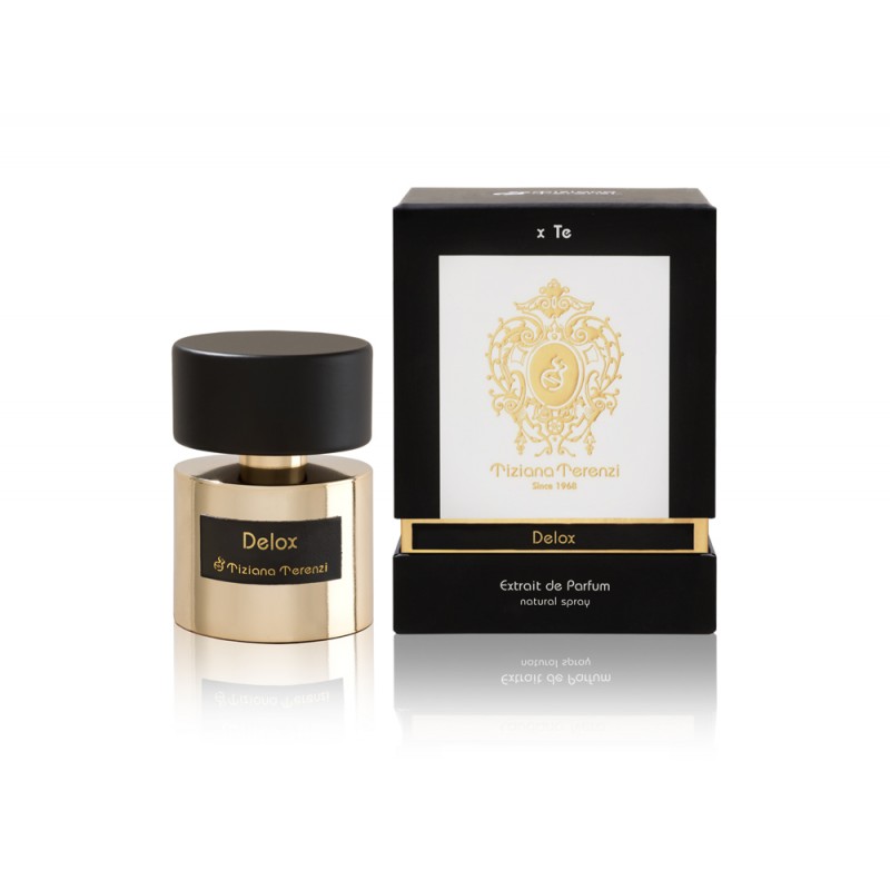 DELOX niché parfém od Tiziani Terenzi. Obsahuje extrakty z kosatce, kávy, vanilky, pižma a medu akácie.